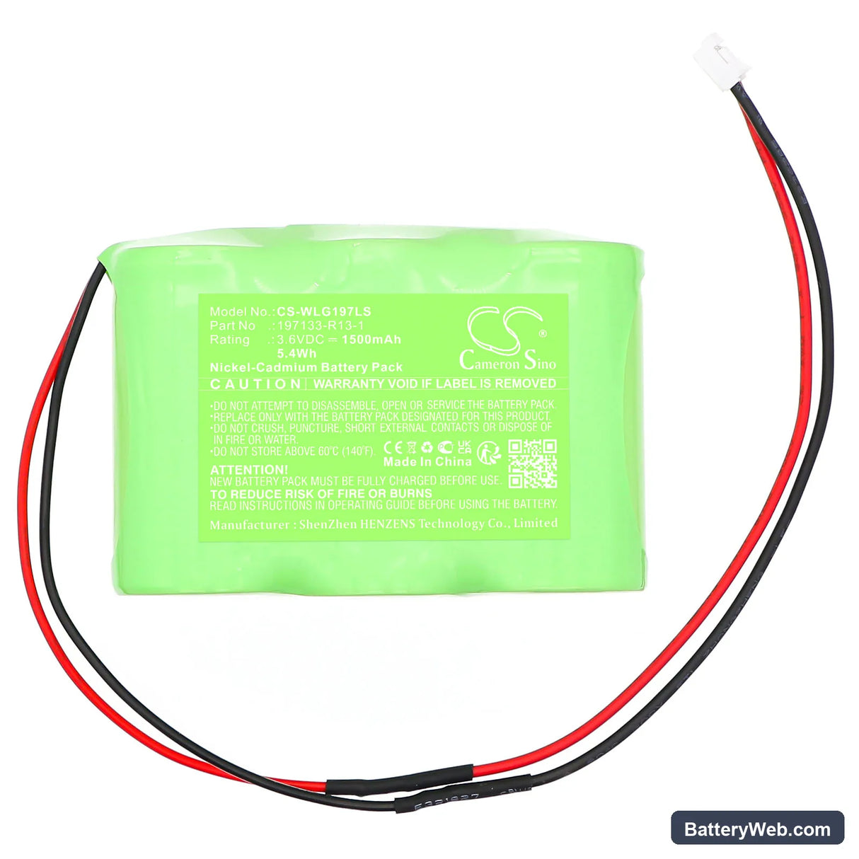 Willing Wi200552 3 VTCS Replacement Battery, 3.6V, 1500mAh, Ni-CD 3