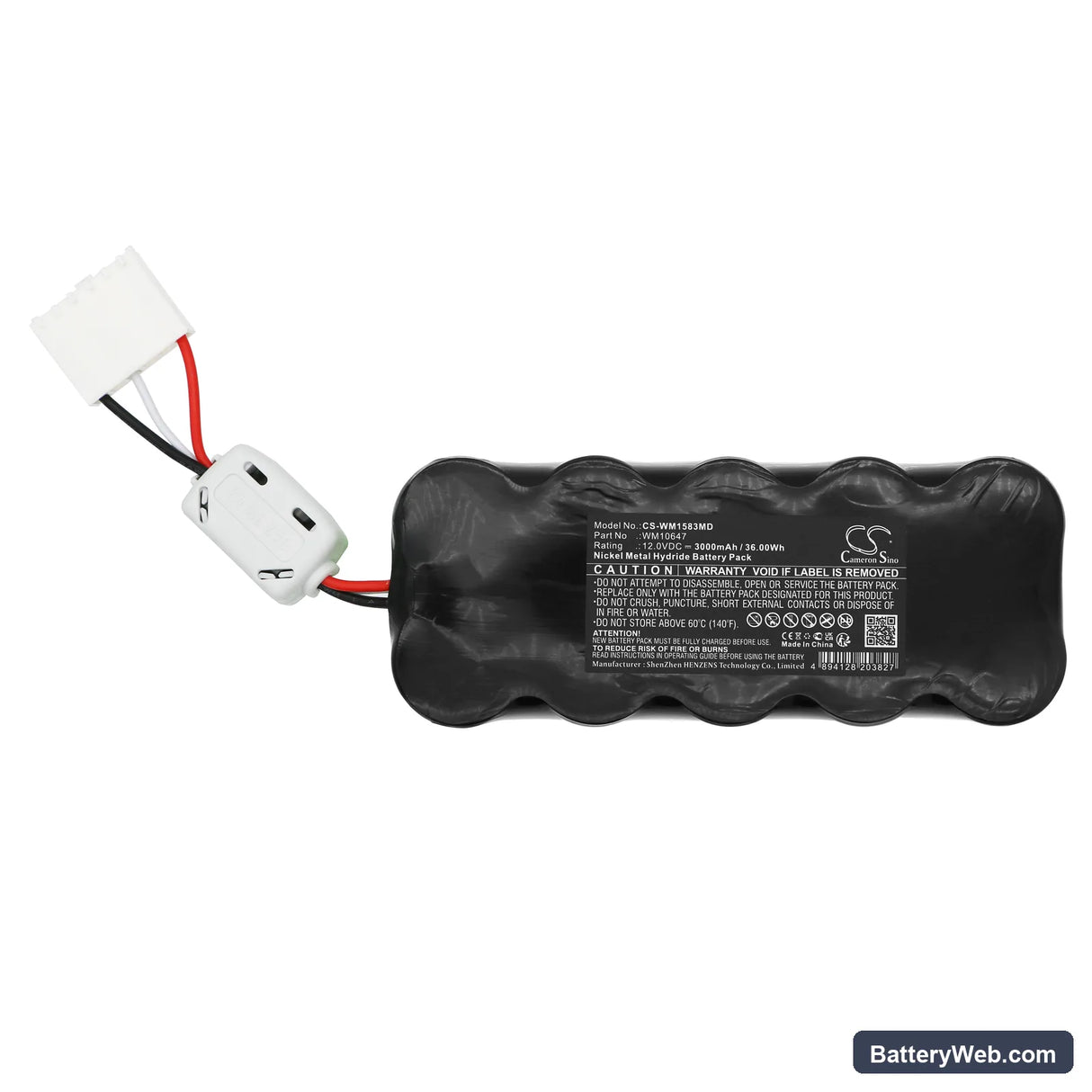 Weinmann Pump Accuvac Rescue Replacement Battery, 12V, 3000mAh, Ni-MH 3