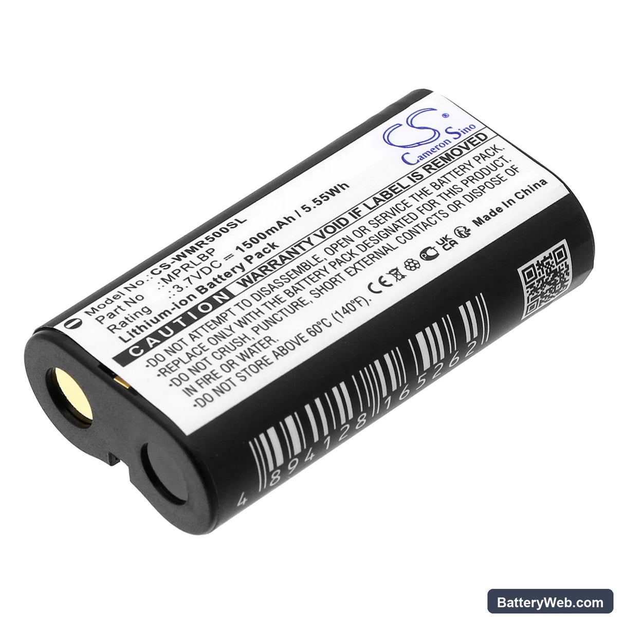 Wisycom MPR50-IEM Replacement Battery, 3.7V, 1500mAh, Li-ion 1
