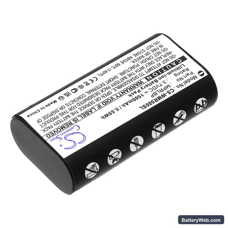 Wisycom MPR50-IEM Replacement Battery, 3.7V, 1500mAh, Li-ion 2