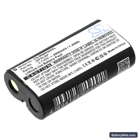 Wisycom MPR50-IEM Replacement Battery, 3.7V, 2000mAh, Li-ion 1