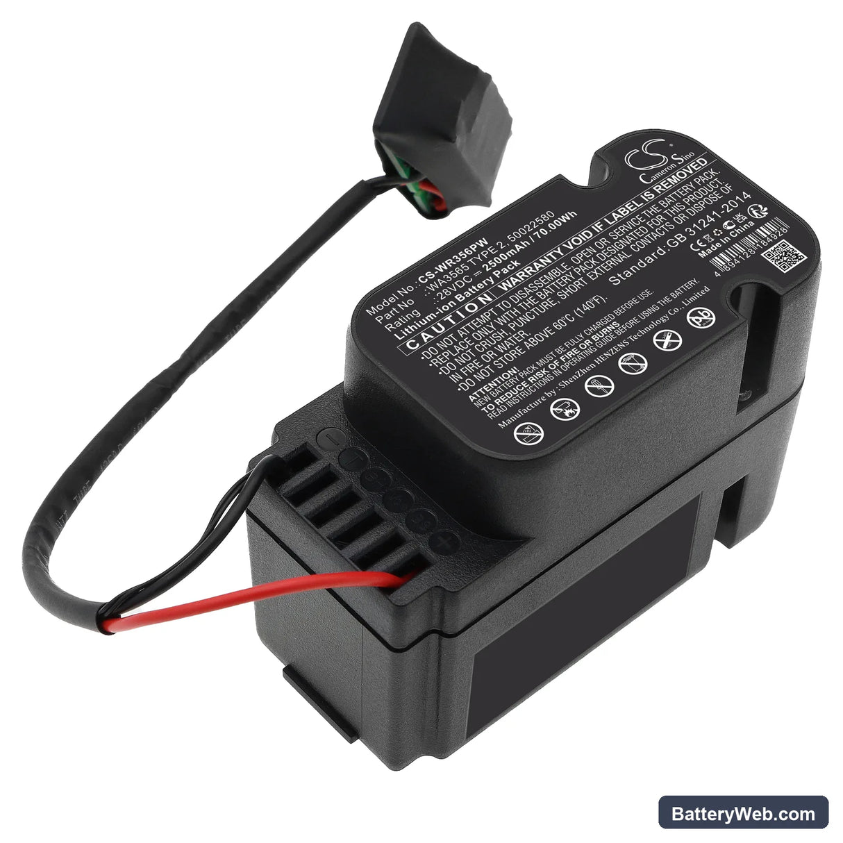 Worx WG795E Replacement Battery, 28V, 2500mAh, Li-ion 1