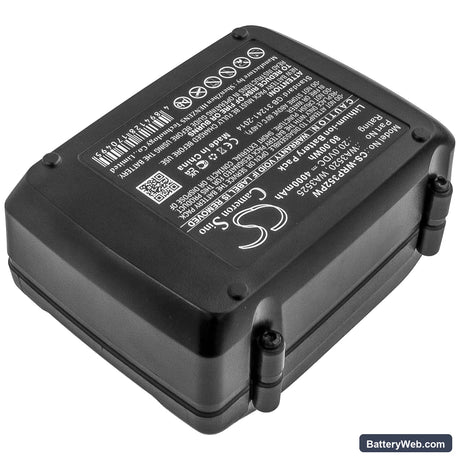Worx 20V PowerShare Replacement Battery, 20V, 4000mAh, Li-ion 4