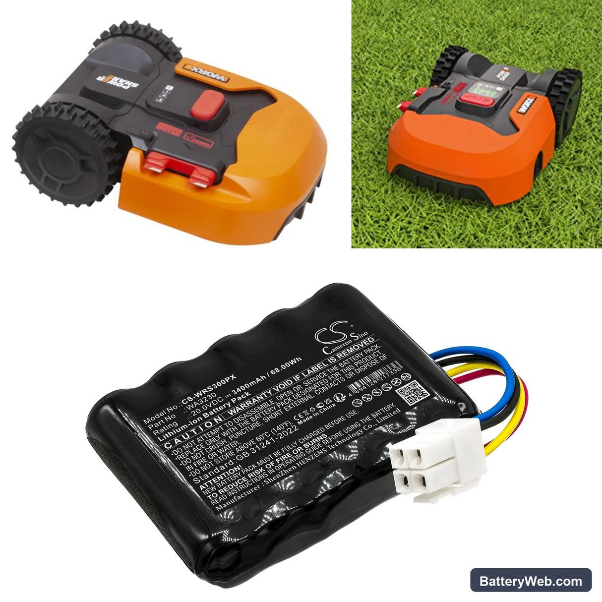 Ferrex R800 Smart Replacement Battery, 20V, 3400mAh, Li-ion 6