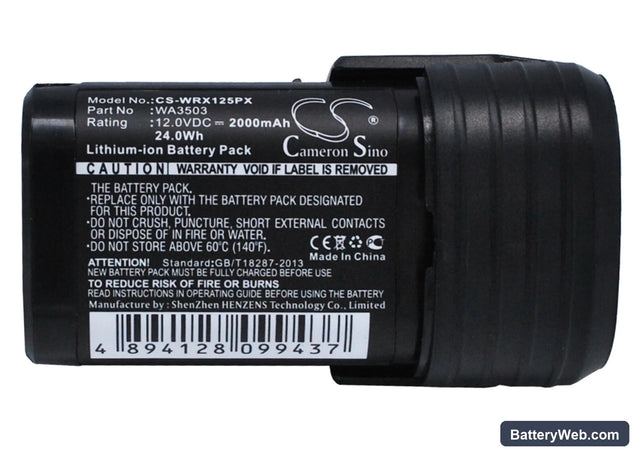 Kress KU202 Replacement Battery, 12V, 2000mAh, Li-ion 1