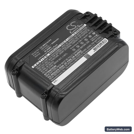 Worx WU137 Replacement Battery, 12V, 5000mAh, Li-ion 3