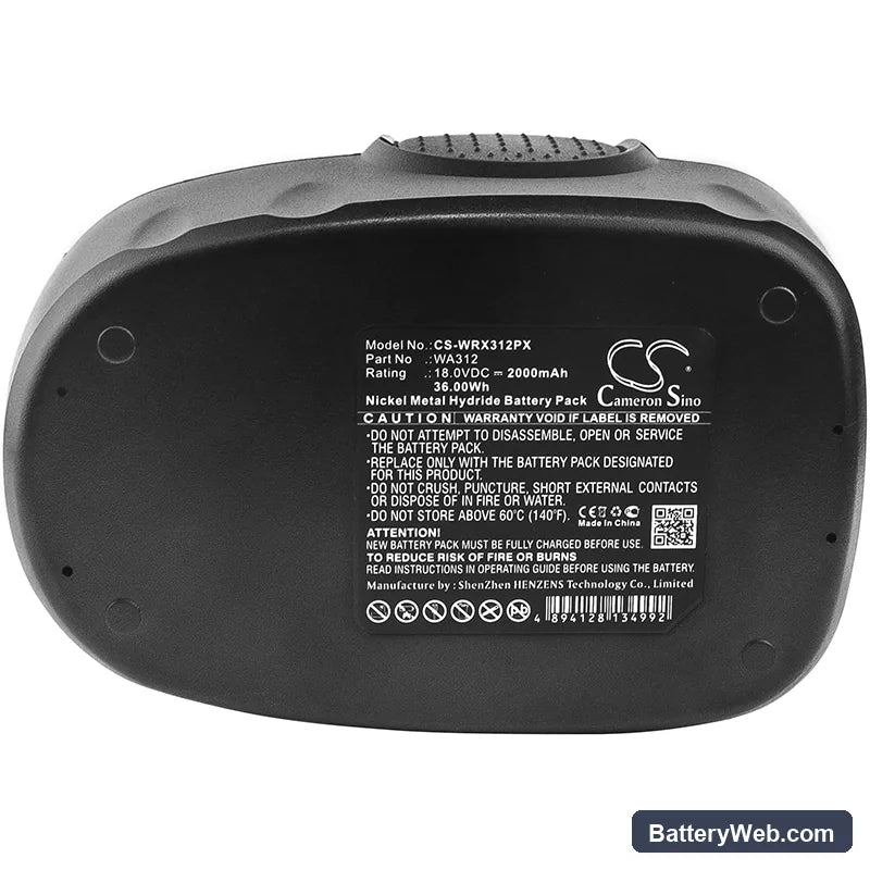 Worx WG150s Replacement Battery, 18V, 2000mAh, Ni-MH 5