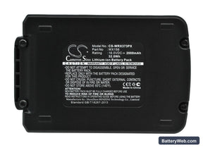 Worx Brushless Impact 20V MAX Drill Replacement Battery, 16V, 2000mAh, Li-ion 1