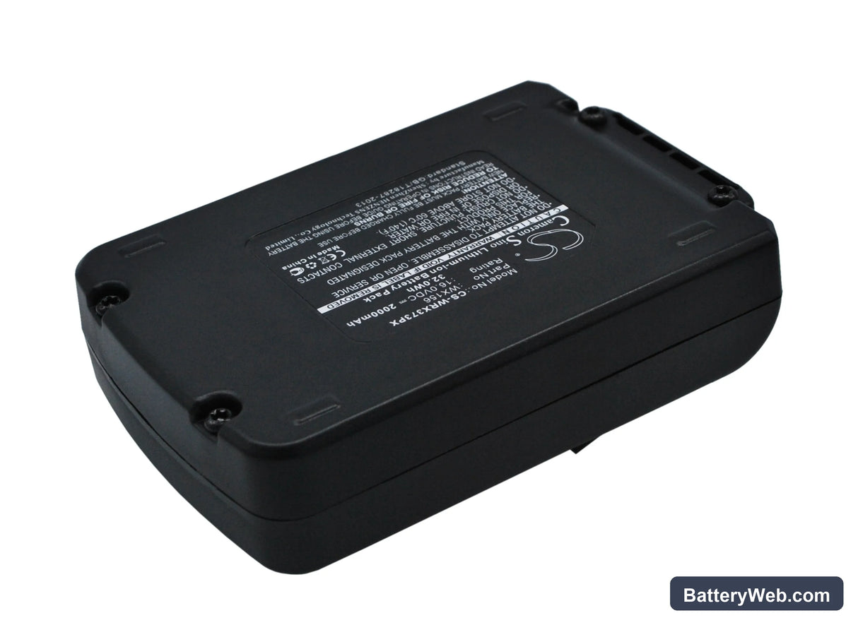 Worx Brushless Impact 20V MAX Drill Replacement Battery, 16V, 2000mAh, Li-ion 3