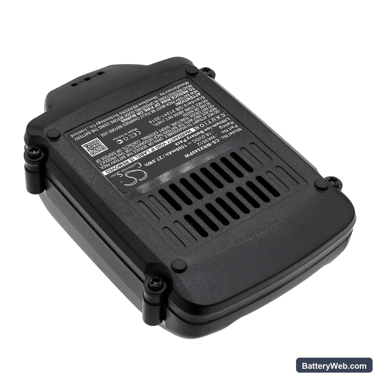 Worx WG151.5 Replacement Battery, 18V, 1500mAh, Li-ion 2