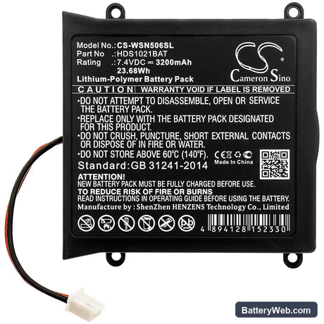 Owon HDS-N oscilloscope Replacement Battery, 7.4V, 3200mAh, Li-Polymer 3