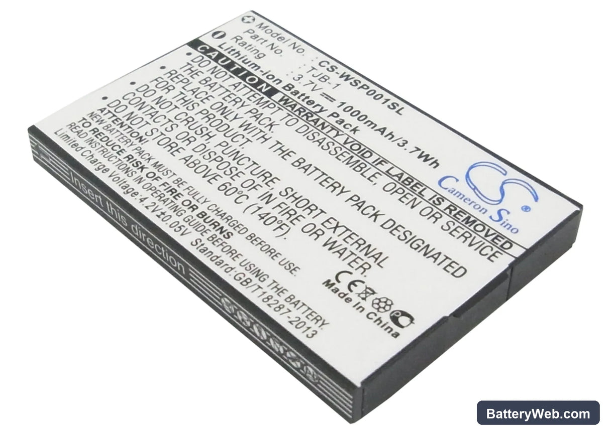 MaxCom MM550BB Replacement Battery, 3.7V, 1000mAh, Li-ion 1