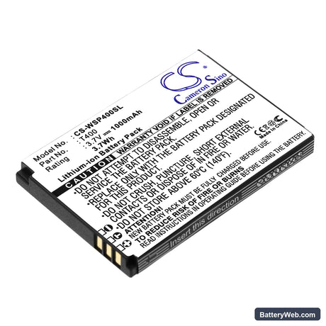 Swissvoice MP40 Replacement Battery, 3.7V, 1000mAh, Li-ion 1