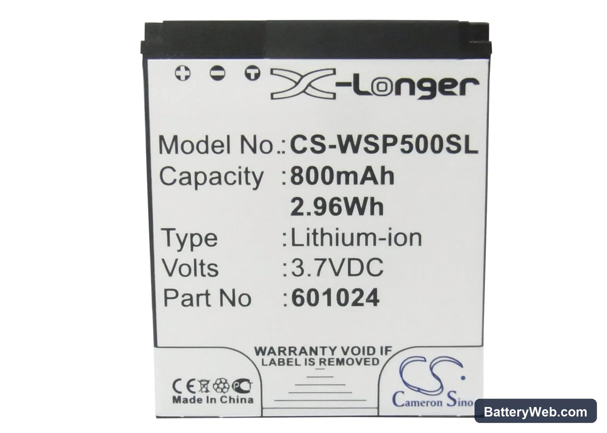 Swissvoice MP50 Replacement Battery, 3.7V, 800mAh, Li-ion 5