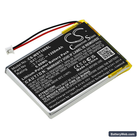 Williams Sound DLT100 Replacement Battery, 3.7V, 1350mAh, Li-Polymer 1