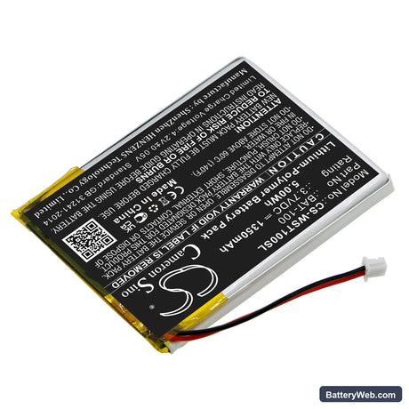 Williams Sound DLT100 Replacement Battery, 3.7V, 1350mAh, Li-Polymer 2