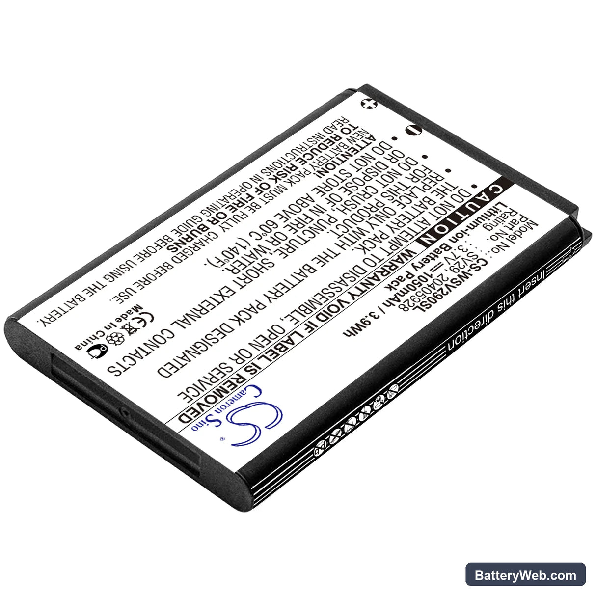 Swissvoice SV29 Replacement Battery, 3.7V, 1050mAh, Li-ion 2