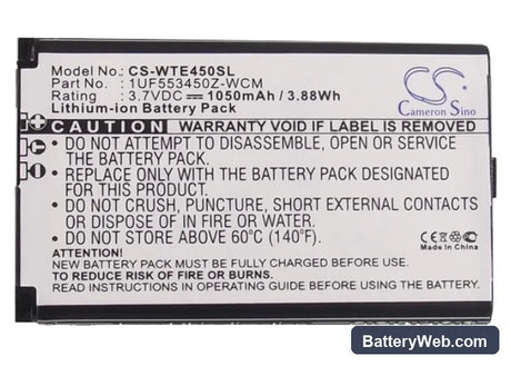 Wacom Intuos5 Touch Replacement Battery, 3.7V, 1050mAh, Li-ion 5