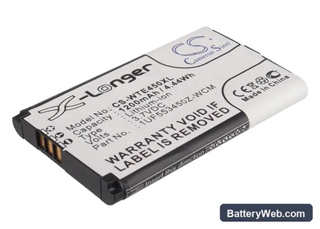 Bamboo CTH-470K-xx Replacement Battery, 3.7V, 1200mAh, Li-ion 1