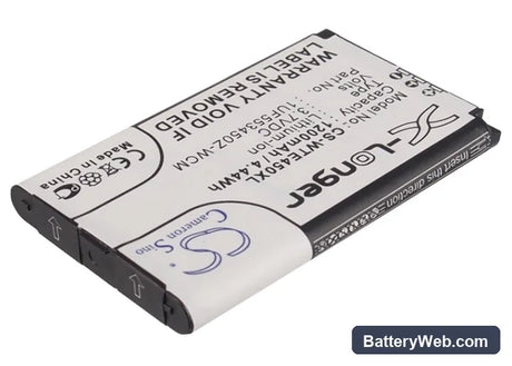 Bamboo CTH-470K-xx Replacement Battery, 3.7V, 1200mAh, Li-ion 2
