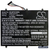 Wacom Cintiq Companion 2 Replacement Battery, 7.4V, 8000mAh, Li-Polymer 3