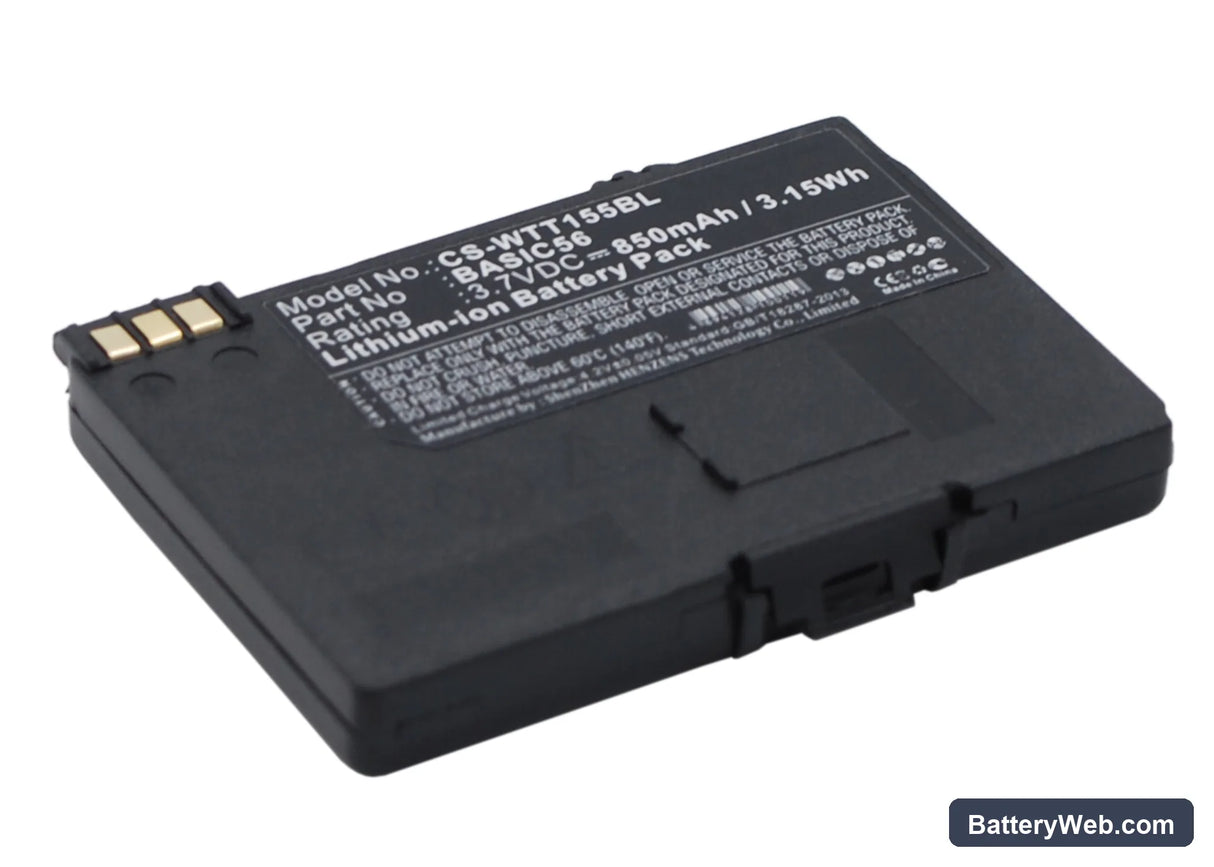 Way Systems MTT 1510 Replacement Battery, 3.7V, 850mAh, Li-ion 2