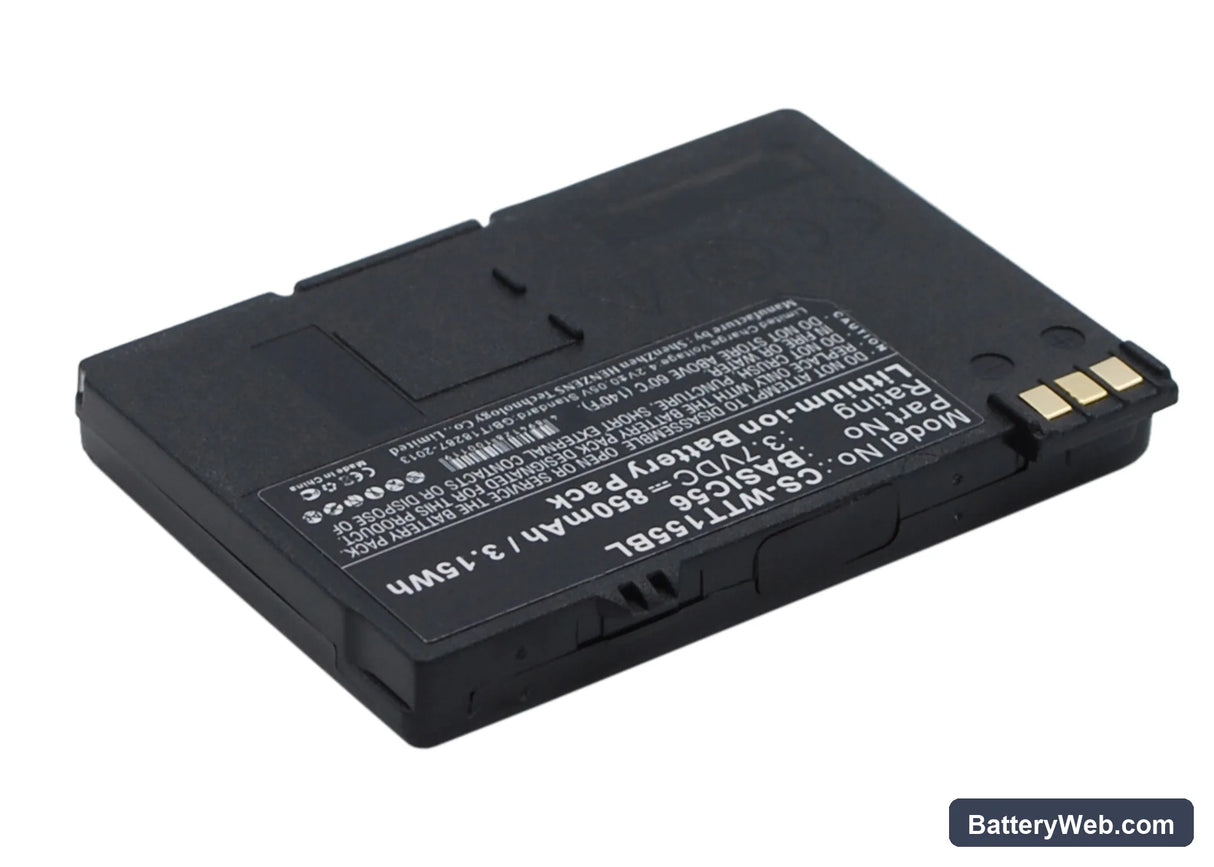 Way Systems MTT 1510 Replacement Battery, 3.7V, 850mAh, Li-ion 3