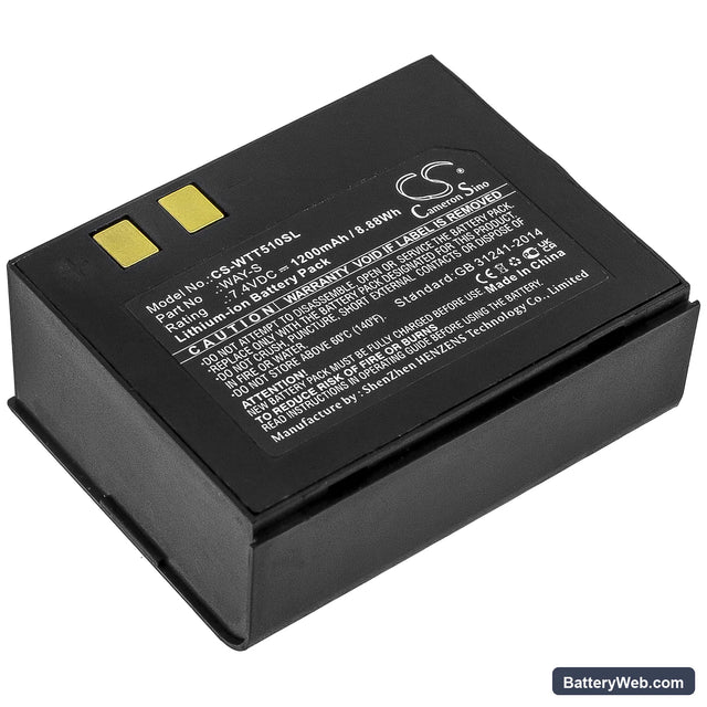 Way Systems WAY-S Replacement Battery, 7.4V, 1200mAh, Li-ion 1