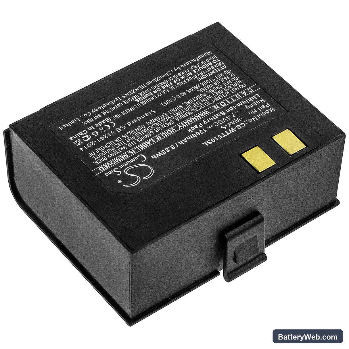 Way Systems WAY-S Replacement Battery, 7.4V, 1200mAh, Li-ion 2