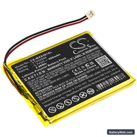 Wexler E5001 Replacement Battery, 3.7V, 800mAh, Li-Polymer 1