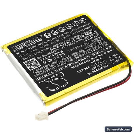 Wexler E5001 Replacement Battery, 3.7V, 800mAh, Li-Polymer 2