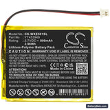 Wexler E5001 Replacement Battery, 3.7V, 800mAh, Li-Polymer 3