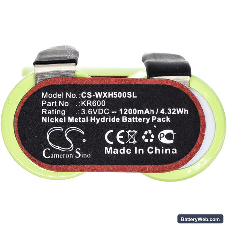 Tondeo ECO XP Replacement Battery, 3.6V, 1200mAh, Ni-MH 3
