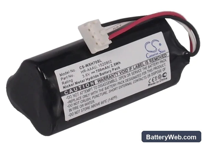 Kadus Clipper HS70 Replacement Battery, 3.6V, 700mAh, Ni-MH 1