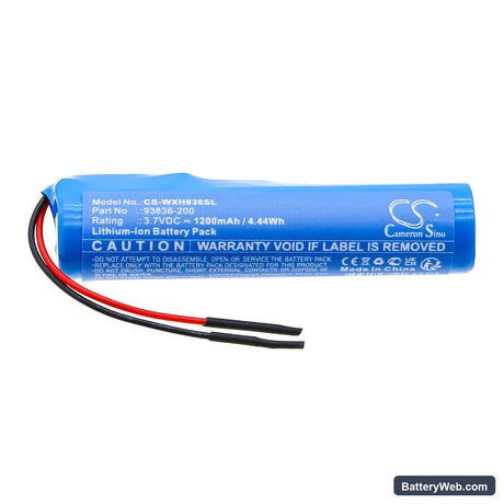 Wahl 93836-200 Replacement Battery, 3.7V, 1200mAh, Li-ion 3