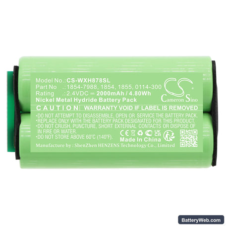 Wahl Professional Animal Arco Replacement Battery, 2.4V, 2000mAh, Ni-MH 5