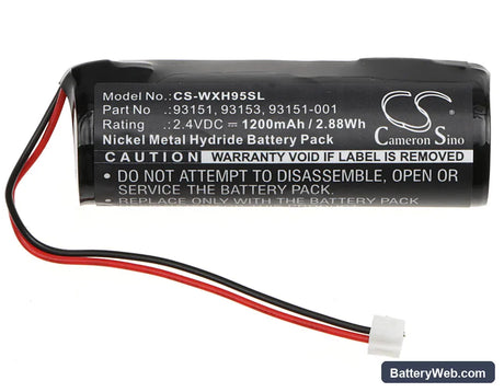Wahl Pro 9550 Replacement Battery, 2.4V, 1200mAh, Ni-MH 5