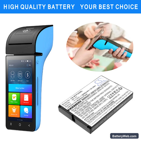 Wiseasy P3 Replacement Battery, 3.7V, 6000mAh, Li-ion 6