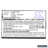 Wiseasy N6 Replacement Battery, 7.4V, 2600mAh, Li-ion 3