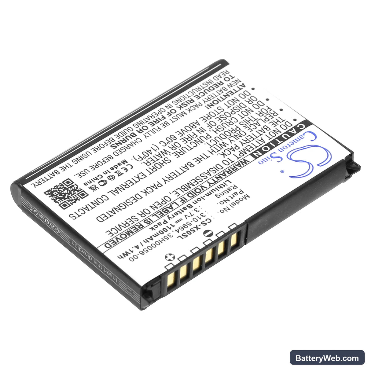 Dell Axim X50 Replacement Battery, 3.7V, 1100mAh, Li-ion 2