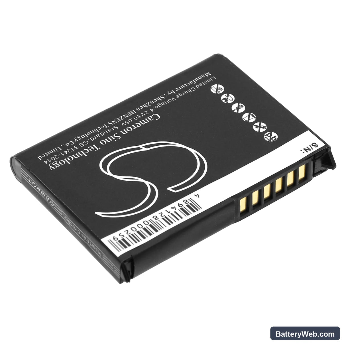 Dell Axim X50 Replacement Battery, 3.7V, 1100mAh, Li-ion 4