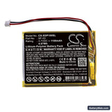 Sony XDR-P1DBP Replacement Battery, 3.7V, 1100mAh, Li-Polymer 3