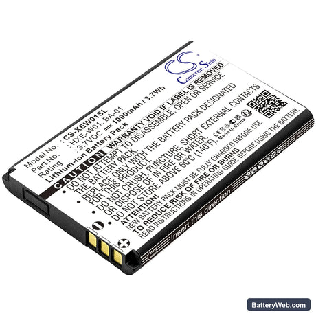 Qstarz BT-1000X Replacement Battery, 3.7V, 1000mAh, Li-ion 1