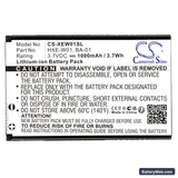 Qstarz BT-1000X Replacement Battery, 3.7V, 1000mAh, Li-ion 3