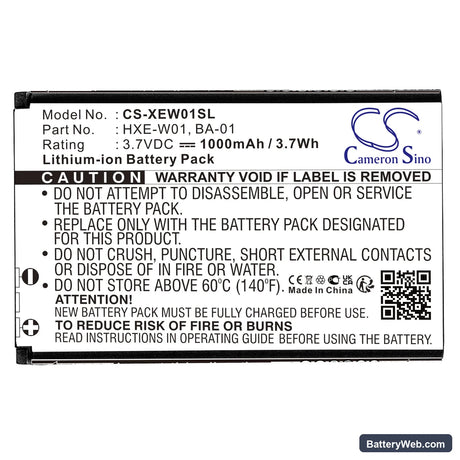 Qstarz BT-1000X Replacement Battery, 3.7V, 1000mAh, Li-ion 3