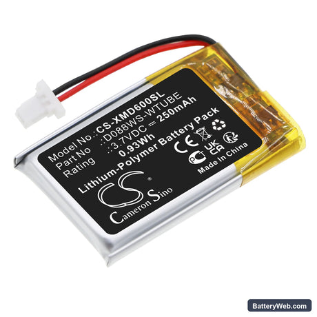 XP Metal Detectors WS6 Replacement Battery, 3.7V, 250mAh, Li-Polymer 1
