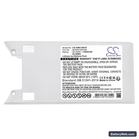 Xiaomi Mijia 1c Replacement Battery, 25.2V, 2500mAh, Li-ion 5