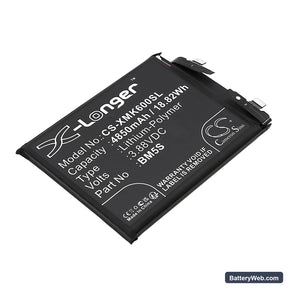 Xiaomi K60 Ultra Replacement Battery, 3.88V, 4850mAh, Li-Polymer 1