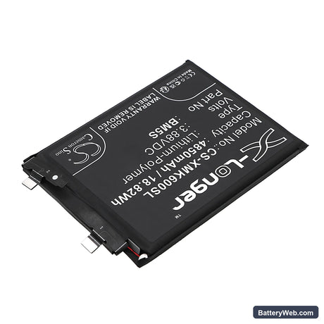 Xiaomi K60 Ultra Replacement Battery, 3.88V, 4850mAh, Li-Polymer 2