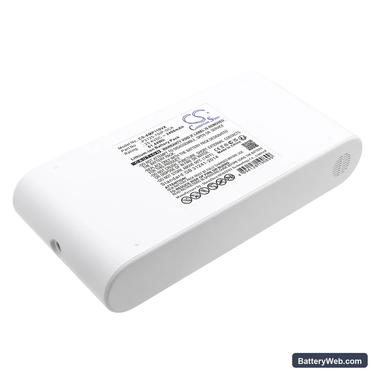 Dreame P10 Pro Replacement Battery, 25.6V, 2400mAh, Li-ion 1